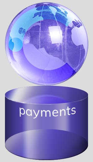 payments globe on pillar