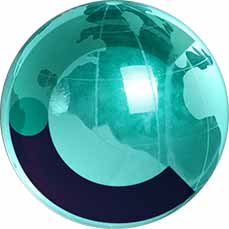 cyan globe